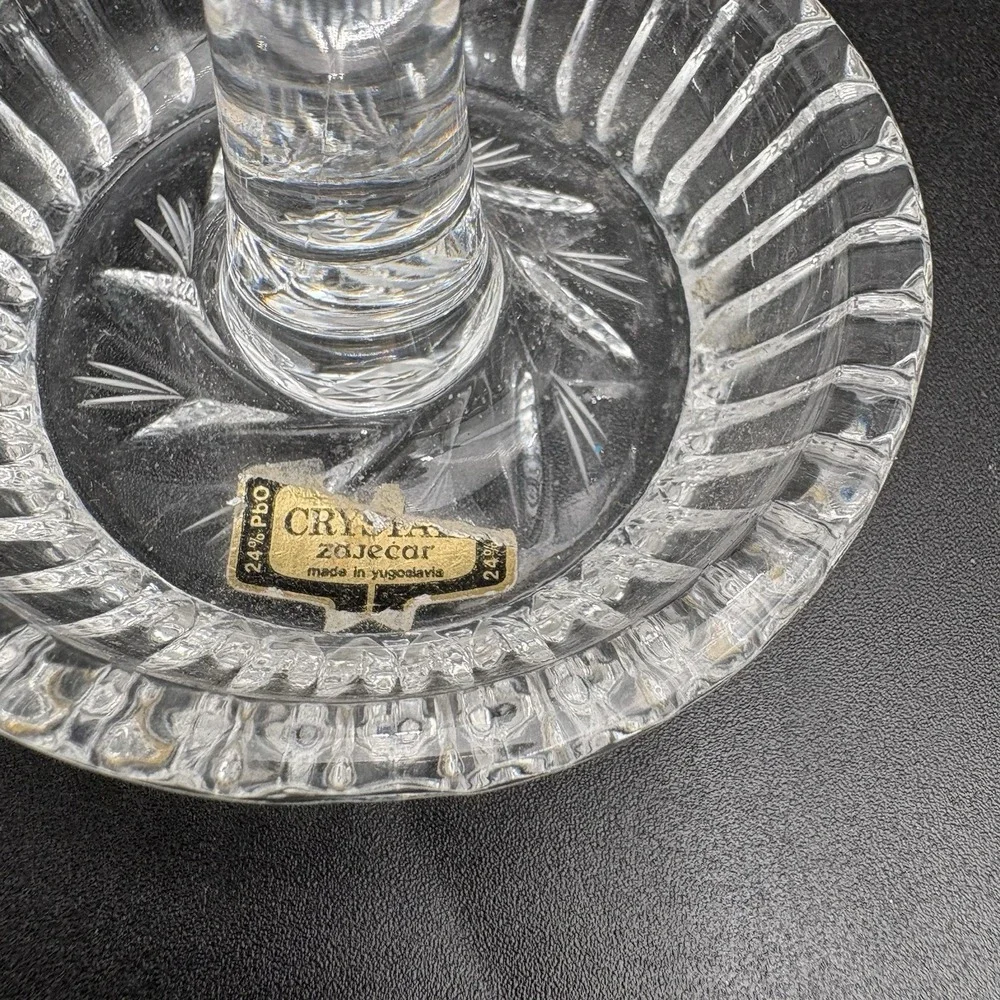 Vintage 24% Lead‎ Crystal round ring holder